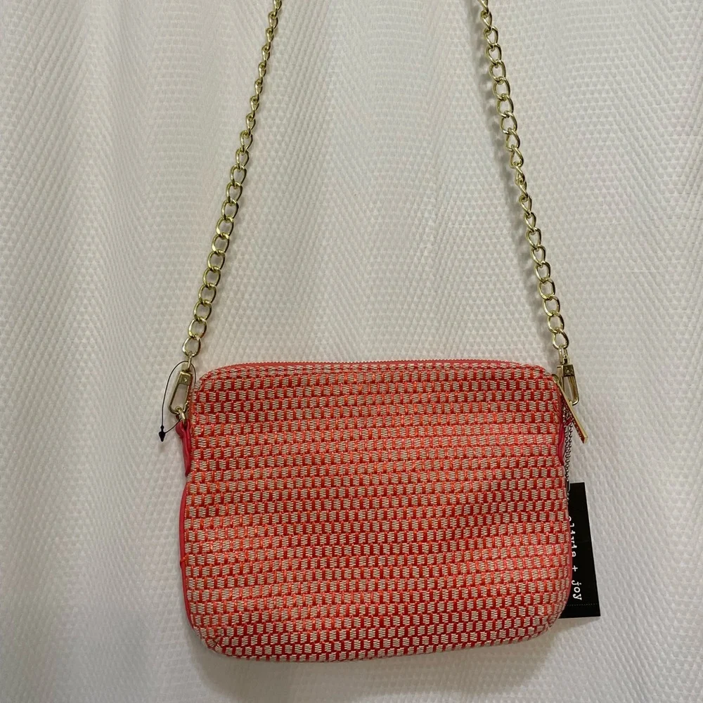 NWT Olivia + Joy Sabrina Envelope Style Gold Chain Satchel Crossbody Purse - Picture 10 of 10